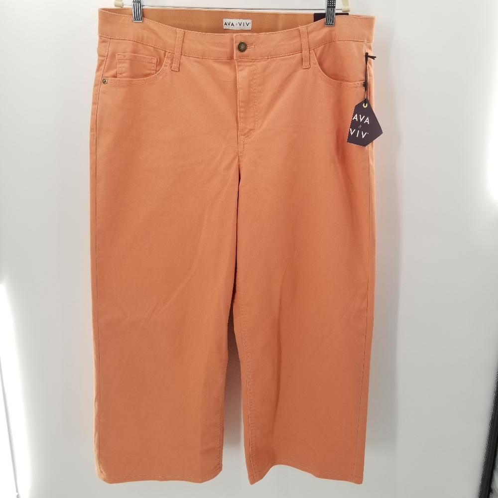 Wide- leg cropped pants - Ava & Viv